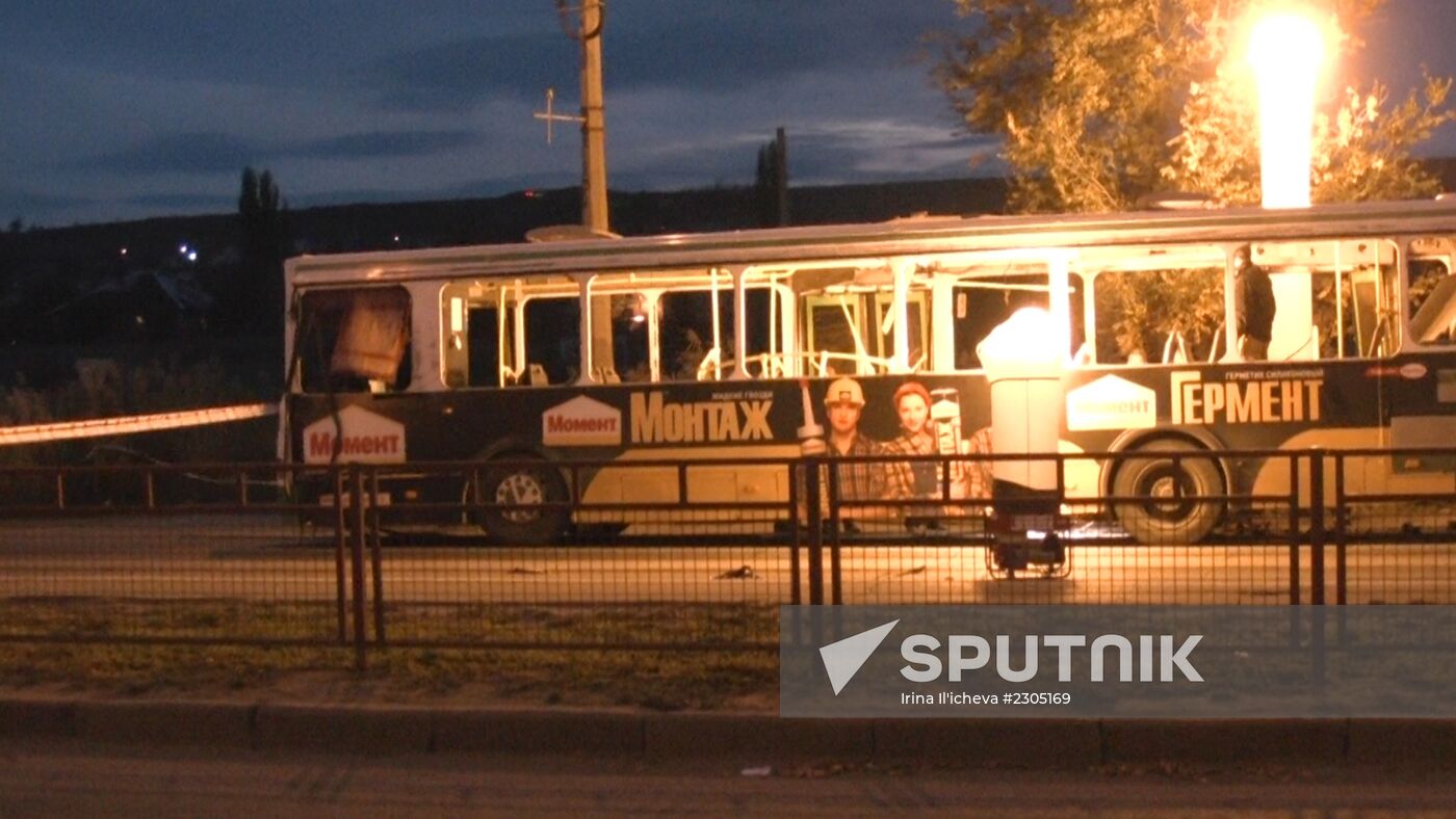 Aftermath of bus explosion in Volgograd