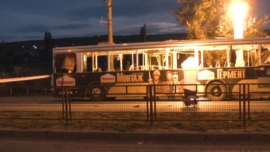 Aftermath of bus explosion in Volgograd