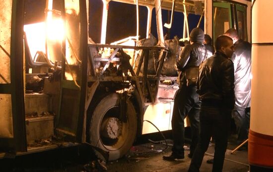 Aftermath of bus explosion in Volgograd