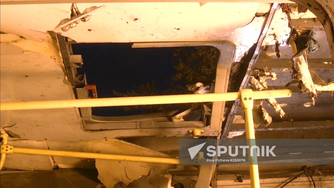 Aftermath of bus explosion in Volgograd