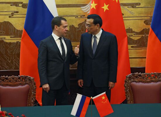 Dmitry Medvedev's visit to China