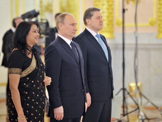 Ceremony of presenting credentials to Russian President Vladimir Putin at the Grand Kremlin Palace