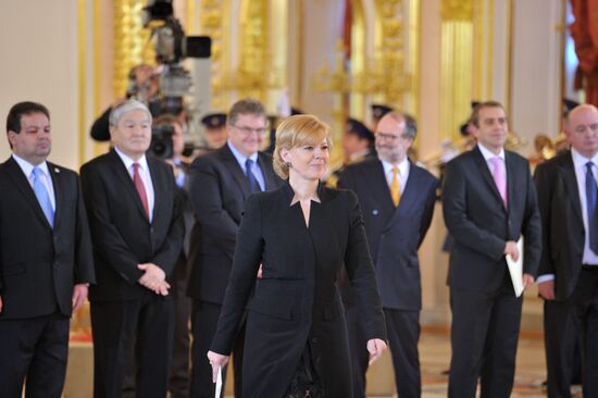 Ceremony of presenting credentials to Russian President Vladimir Putin at the Grand Kremlin Palace