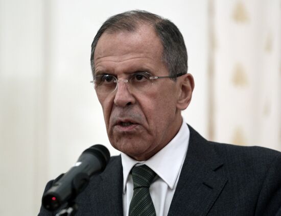 Sergei Lavrov speaks at official event at Russian Foreign Ministry office