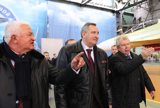 Dmitry Rogozin visit Irkutsk aviation plant