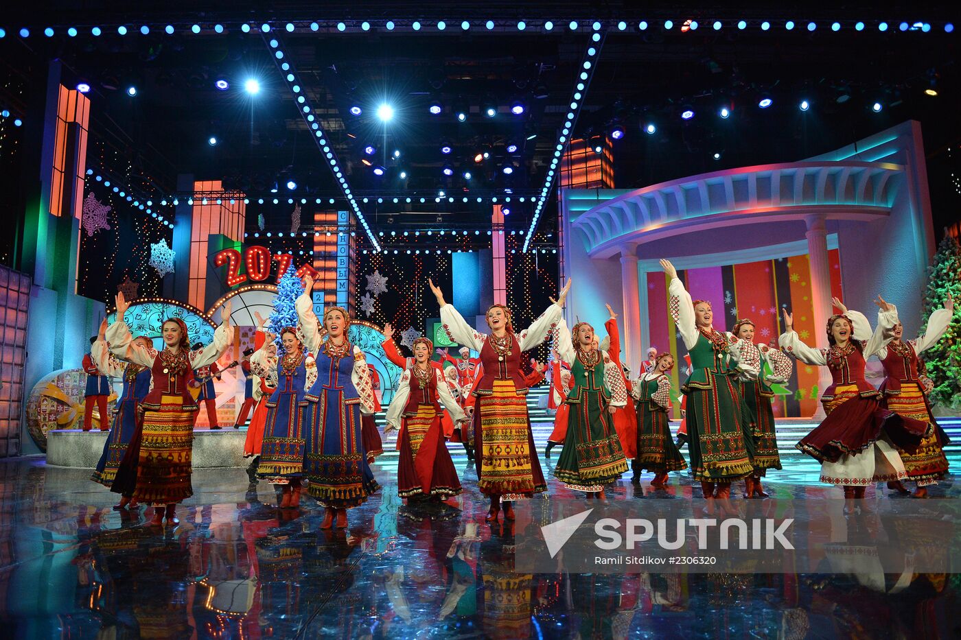 Filming of New Year show on Kultura TV