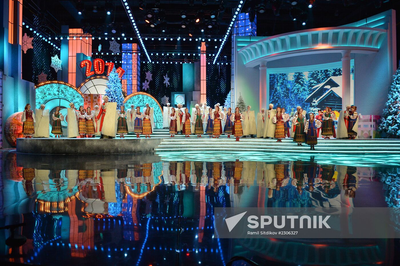 Filming of New Year show on Kultura TV