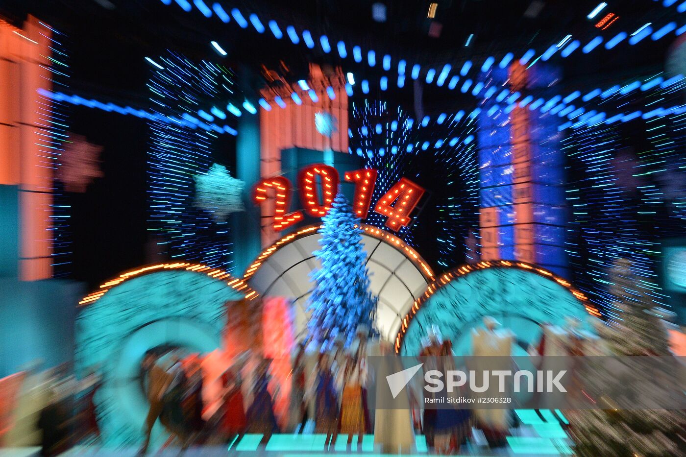 Filming of New Year show on Kultura TV