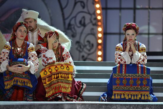 Filming of New Year show on Kultura TV