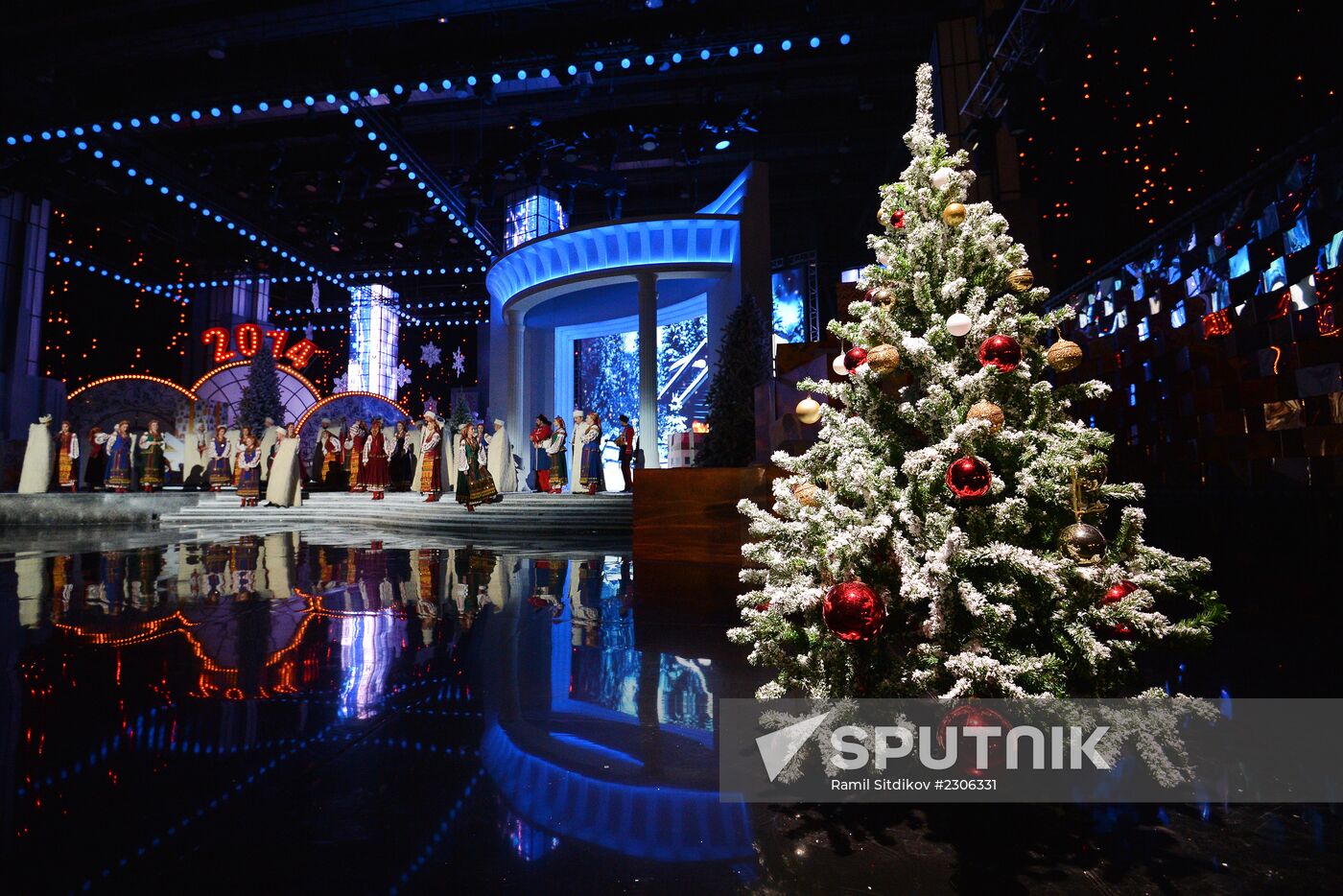 Filming of New Year show on Kultura TV