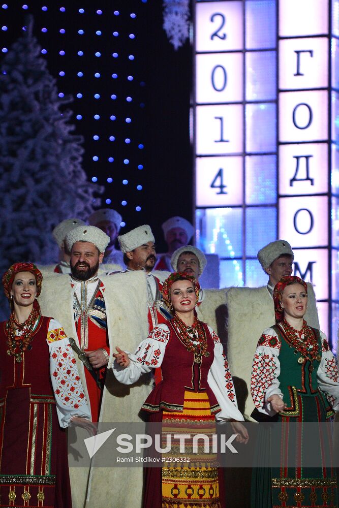 Filming of New Year show on Kultura TV