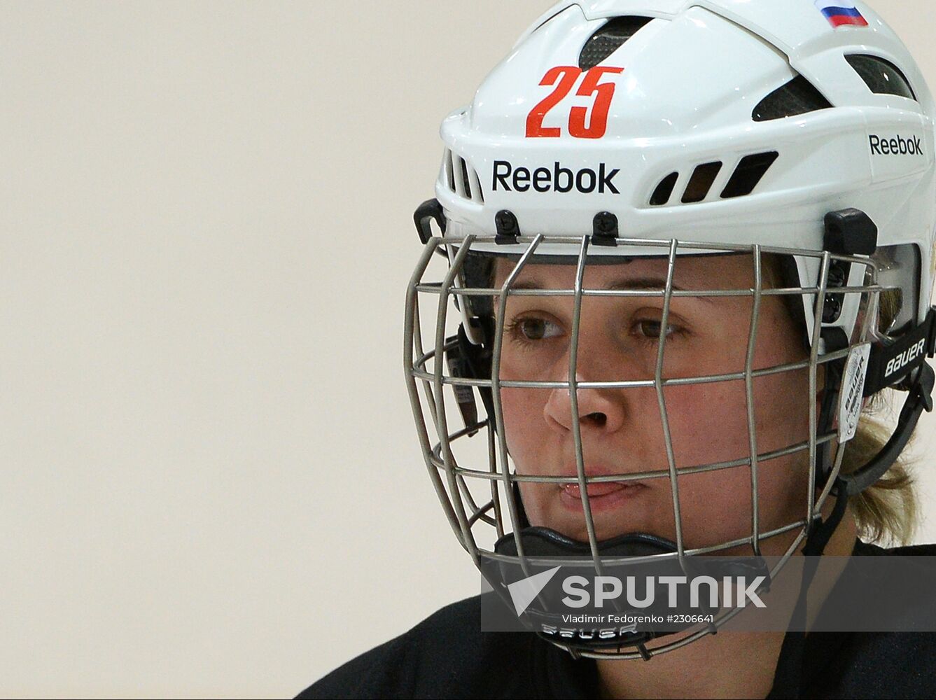 Training session of Russian national women's hockey team