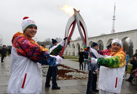 Olympic Torch Relay. Velikiy Novgorod.