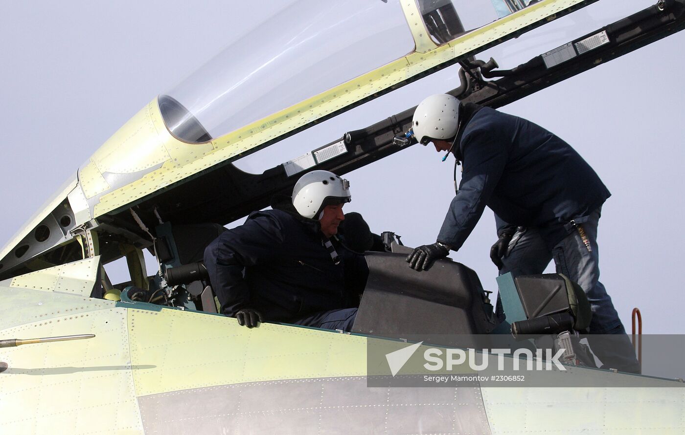 Dmitry Rogozin visit Irkutsk aviation plant