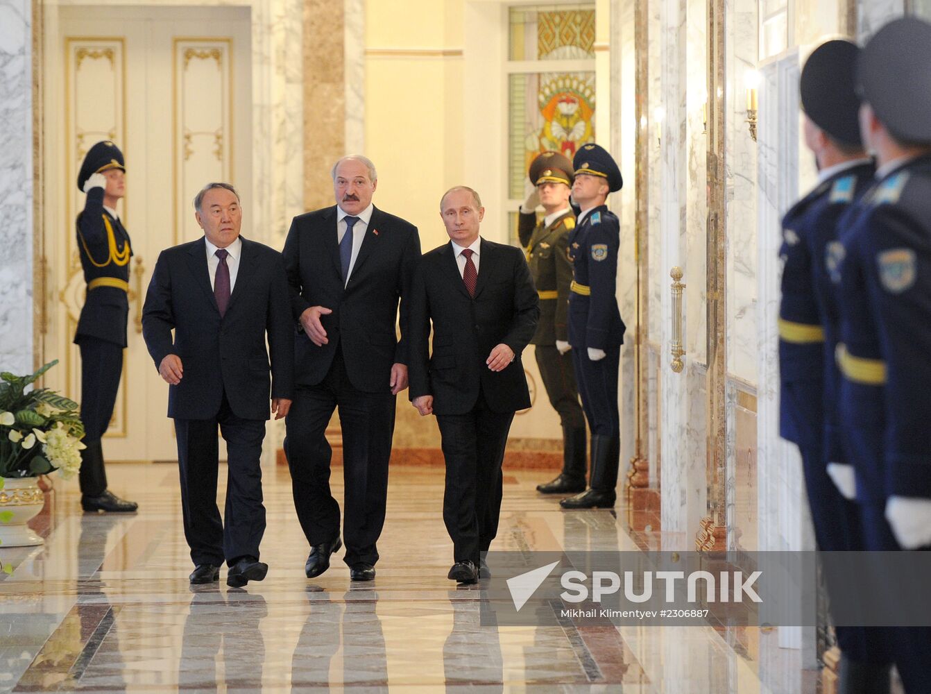 Vladimir Putin on a working visit to Belarus