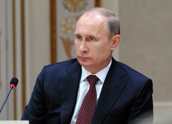 Vladimir Putin on a working visit to Belarus