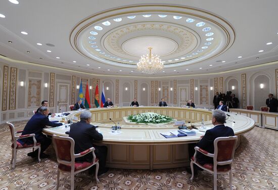 Vladimir Putin on a working visit to Belarus