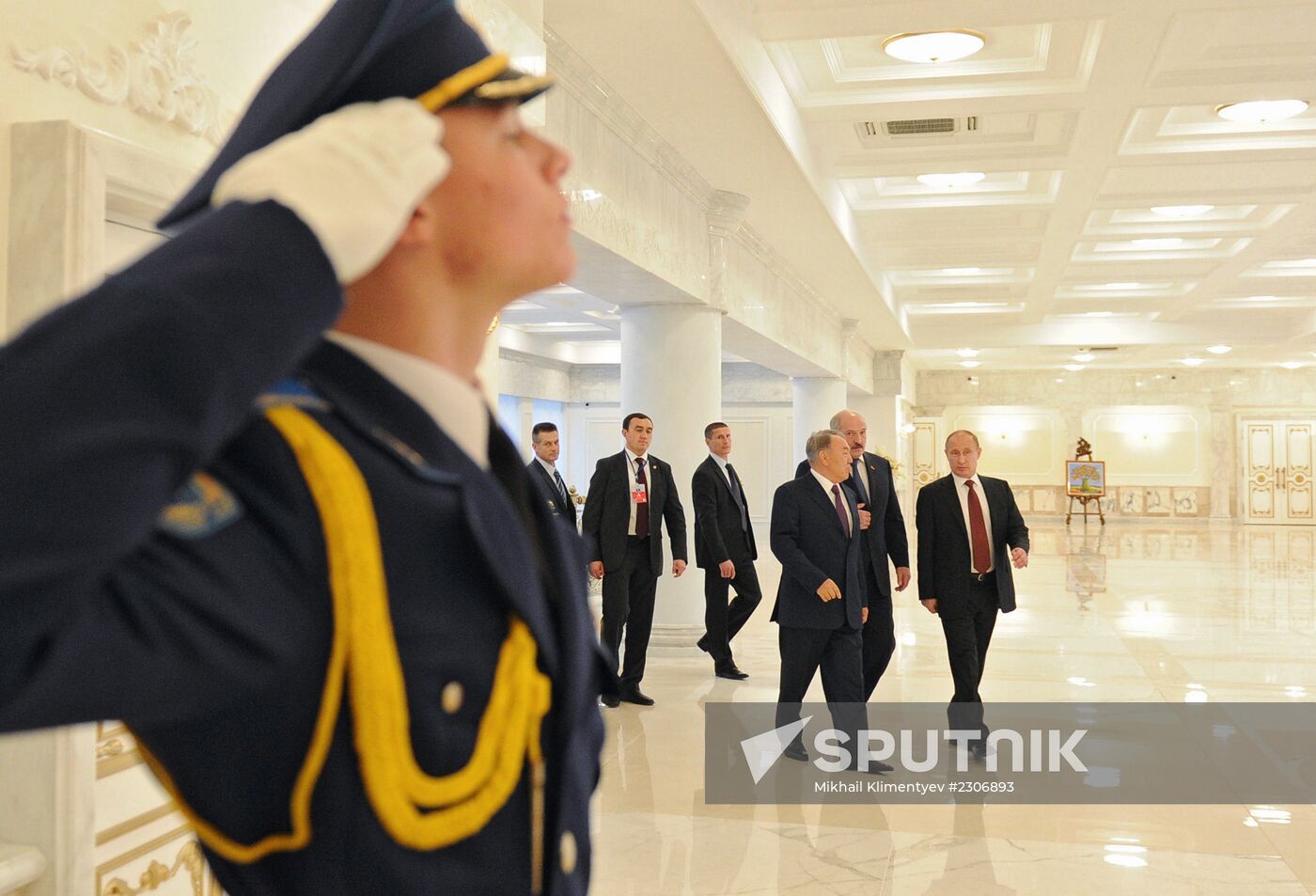 Vladimir Putin on a working visit to Belarus