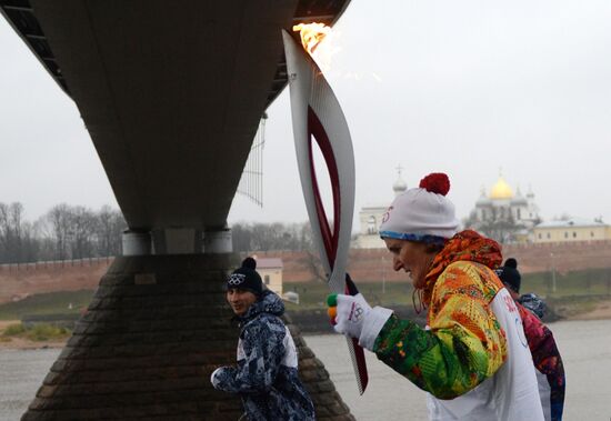 Olympic Torch Relay. Velikiy Novgorod.