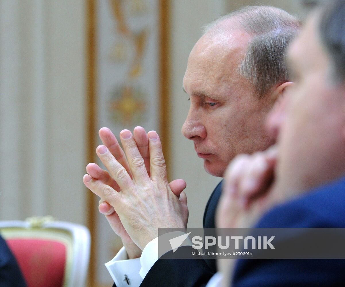 Vladimir Putin on a working visit to Belarus