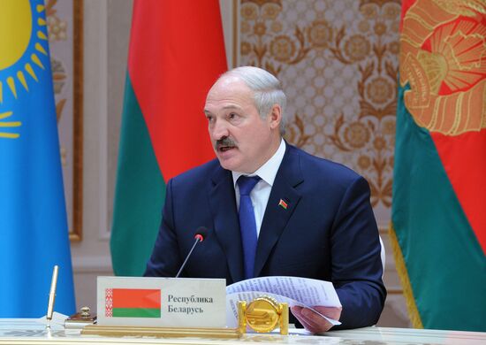 Vladimir Putin on a working visit to Belarus