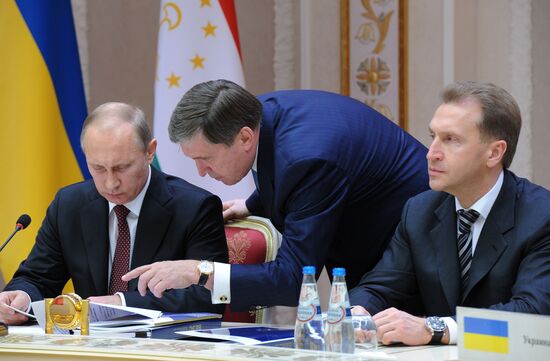 Vladimir Putin on a working visit to Belarus