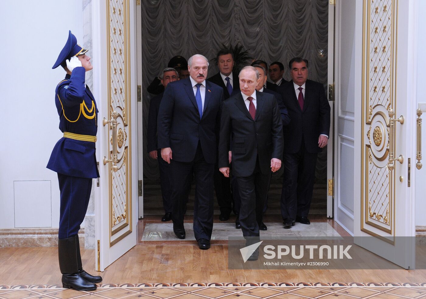 Vladimir Putin on a working visit to Belarus