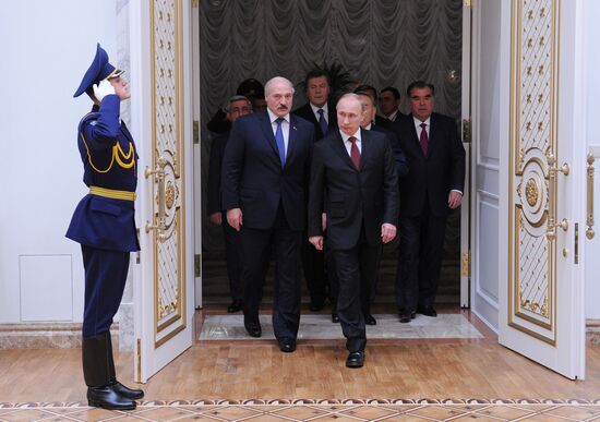 Vladimir Putin on a working visit to Belarus