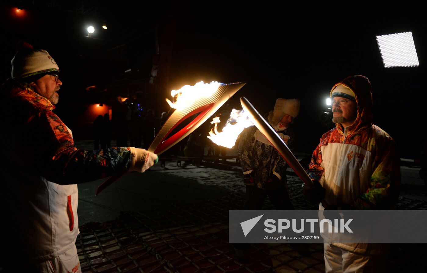 Olympic torch relay. North Pole