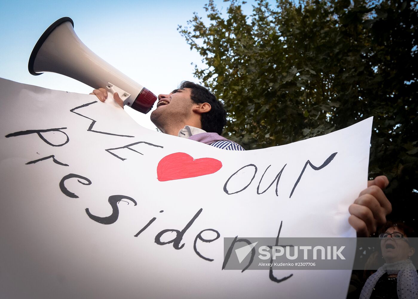 Supporters of Mikhail Saakashvili hold rally "Farewell, Misha!" in Georgia