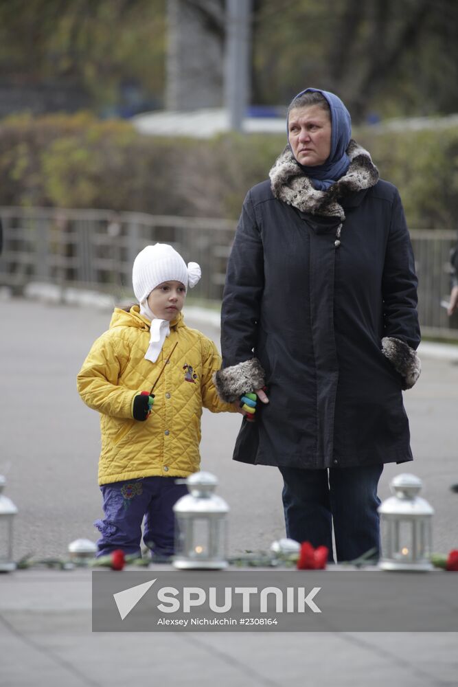 Vigil in memory of Dubrovka Theater Center tragedy