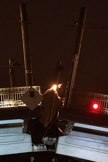 Olympic torch relay. St. Petersburg. Day Two