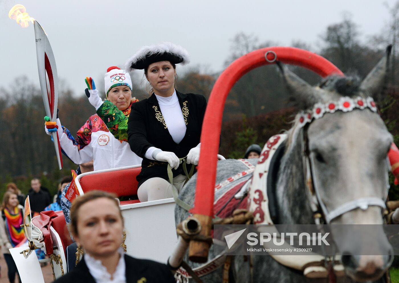 Olympic torch relay. St. Petersburg. Day Two