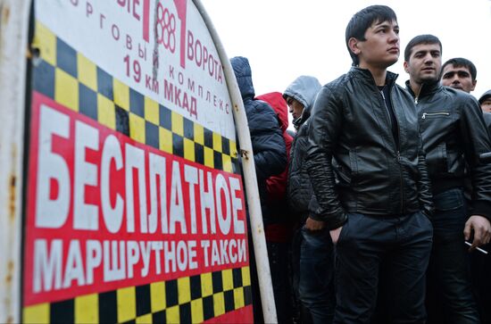 Police inspects Moscow Sadovod market