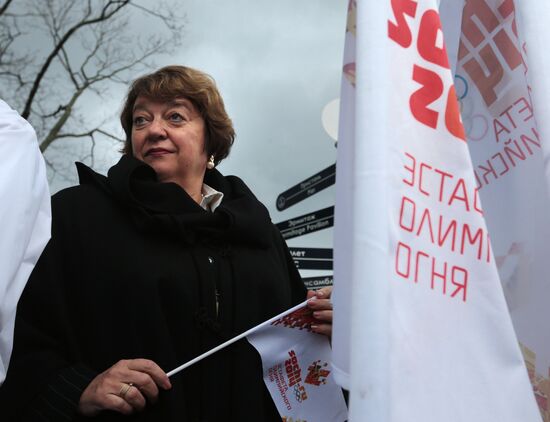 Olympic torch relay. St. Petersburg. Day Two