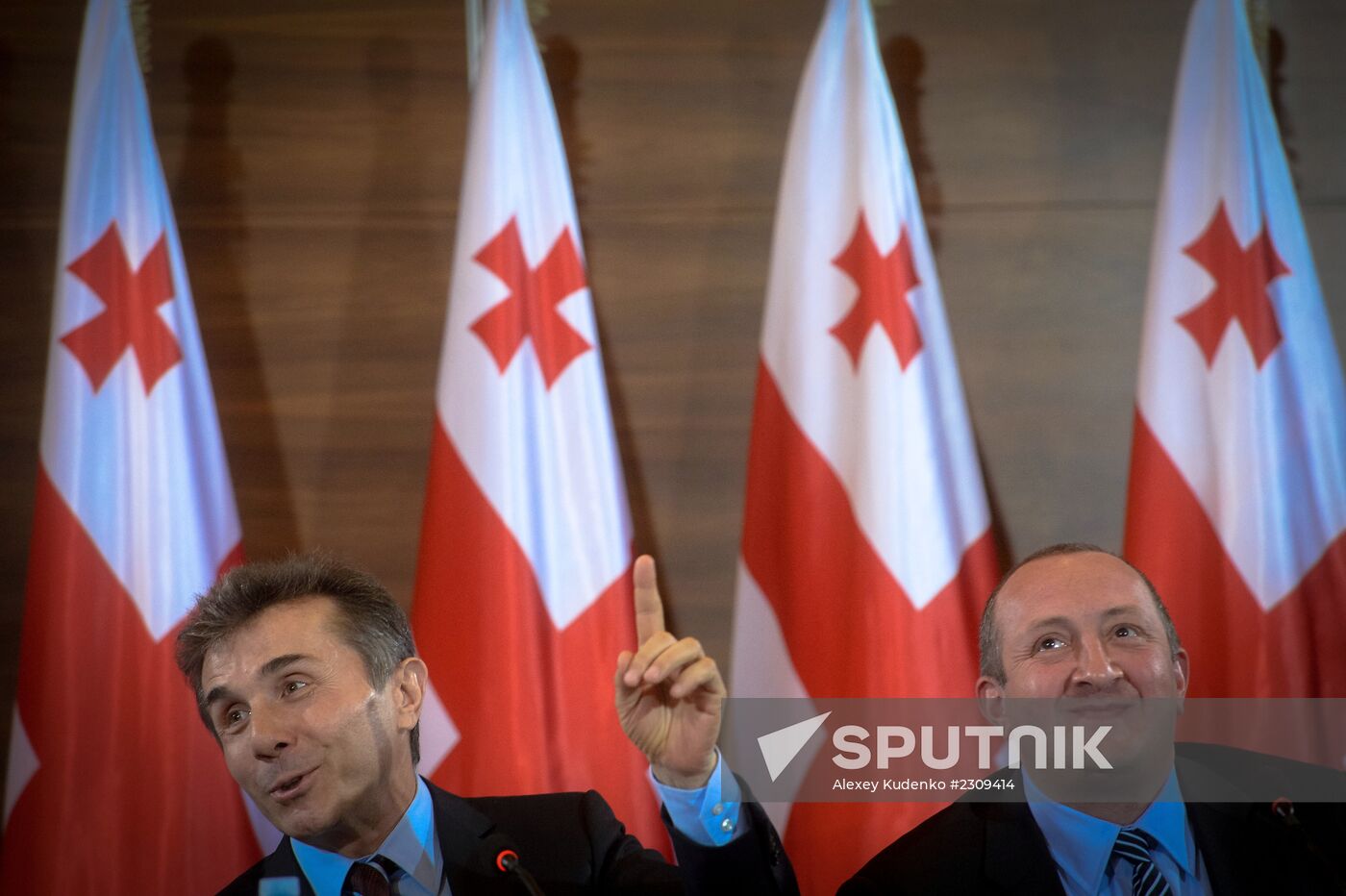 News conference by Bidzina Ivanishvili and Giorgi Margvelashvili