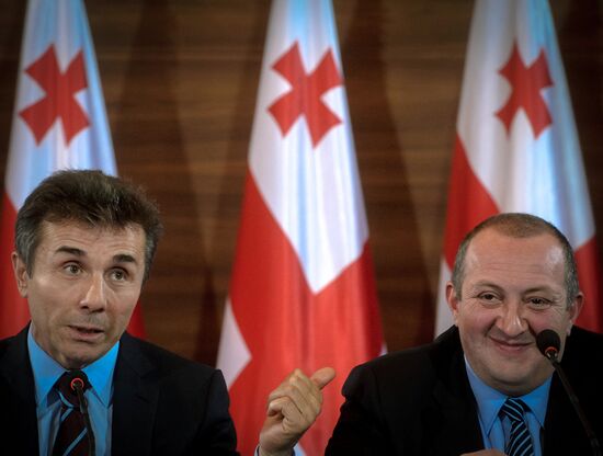 News conference by Bidzina Ivanishvili and Giorgi Margvelashvili