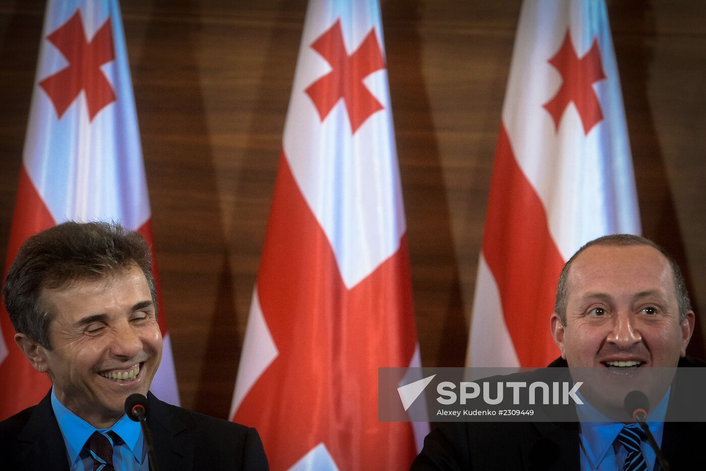 News conference by Bidzina Ivanishvili and Giorgi Margvelashvili