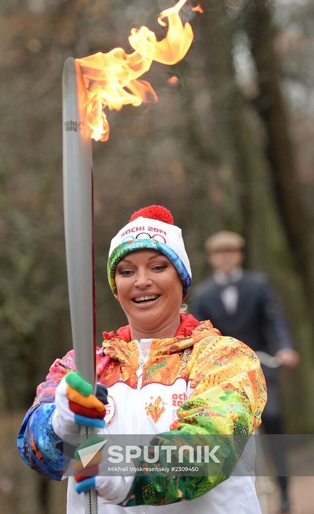 Olympic torch relay. St. Petersburg. Day Two