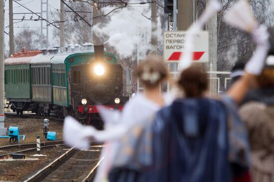 Olympic torch relay. St. Petersburg. Day Two