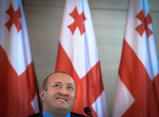 News conference of Bidzina Ivanishvili and Giorgi Margvelashvili