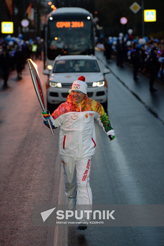 Olympic torch relay. St. Petersburg. Day Two