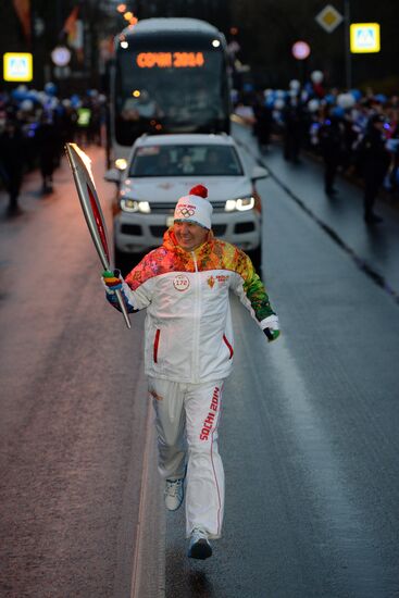 Olympic torch relay. St. Petersburg. Day Two