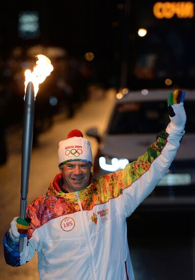 Olympic torch relay. St. Petersburg. Day Two