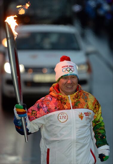 Olympic torch relay. St. Petersburg. Day Two