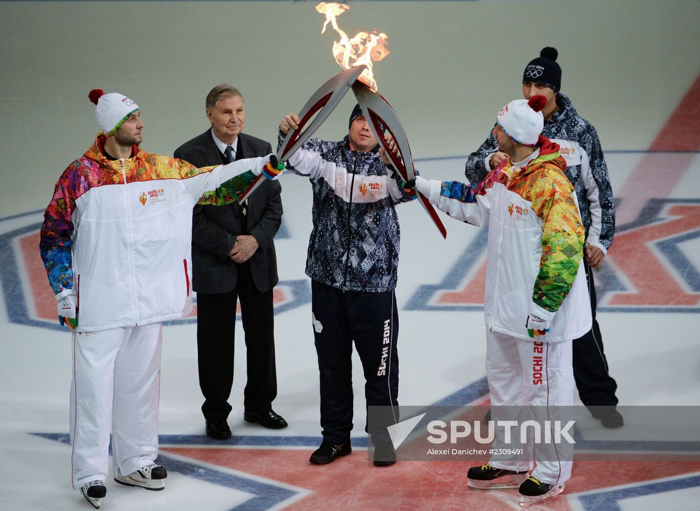 Olympic torch relay. St. Petersburg. Day Two