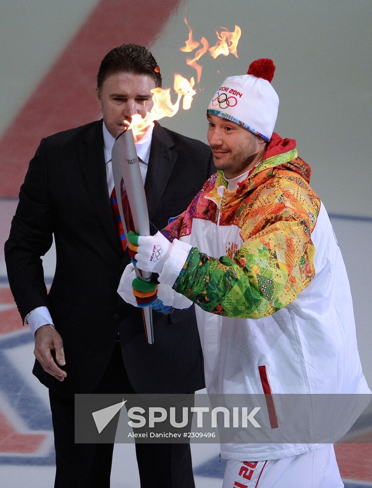 Olympic torch relay. St. Petersburg. Day Two