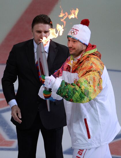 Olympic torch relay. St. Petersburg. Day Two