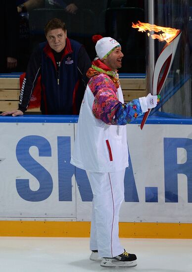 Olympic torch relay. St. Petersburg. Day Two