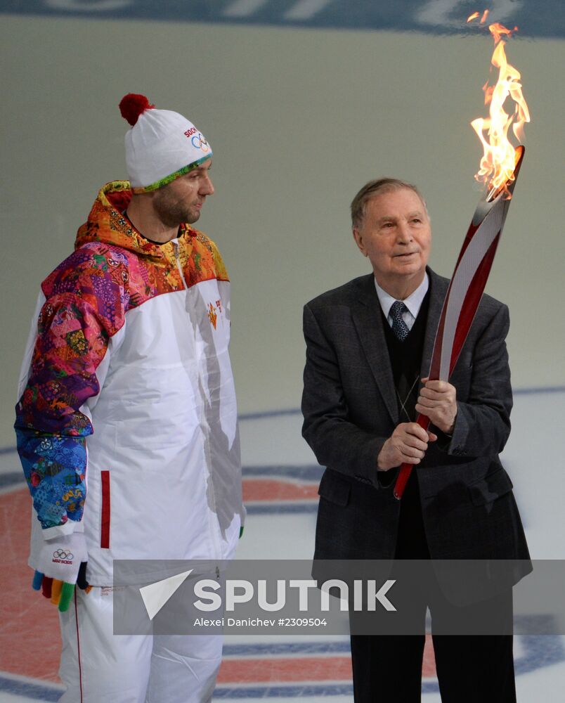 Olympic torch relay. St. Petersburg. Day Two
